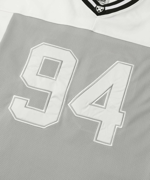 X-girl（エックスガール）の「FOOTBALL TEE DRESS（ワンピース・レディース・ホワイト/ライトブルー/ブラック・S/M）」の8枚目の写真