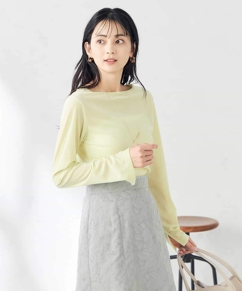 a.v.v(アーヴェヴェ)の「シアーベロアトップス(Tシャツ/カットソー・レディース・クリーム/アイボリー・36/38/40)」の9枚目の写真