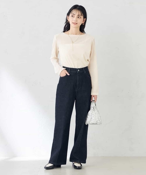 a.v.v(アーヴェヴェ)の「シアーベロアトップス(Tシャツ/カットソー・レディース・クリーム/アイボリー・36/38/40)」の17枚目の写真