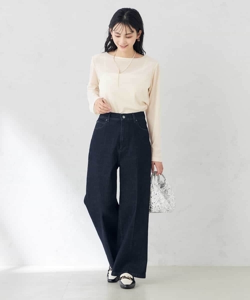 a.v.v(アーヴェヴェ)の「シアーベロアトップス(Tシャツ/カットソー・レディース・クリーム/アイボリー・36/38/40)」の18枚目の写真