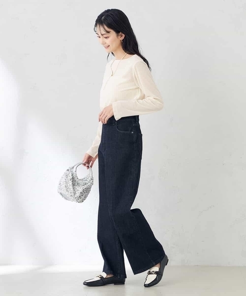 a.v.v(アーヴェヴェ)の「シアーベロアトップス(Tシャツ/カットソー・レディース・クリーム/アイボリー・36/38/40)」の19枚目の写真