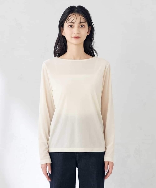 a.v.v(アーヴェヴェ)の「シアーベロアトップス(Tシャツ/カットソー・レディース・クリーム/アイボリー・36/38/40)」の20枚目の写真