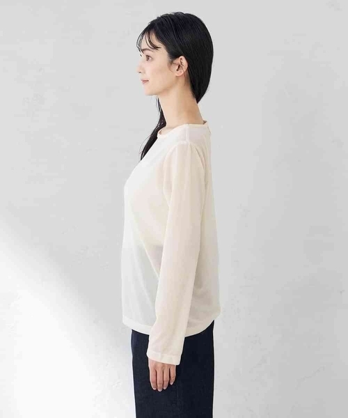 a.v.v(アーヴェヴェ)の「シアーベロアトップス(Tシャツ/カットソー・レディース・クリーム/アイボリー・36/38/40)」の21枚目の写真