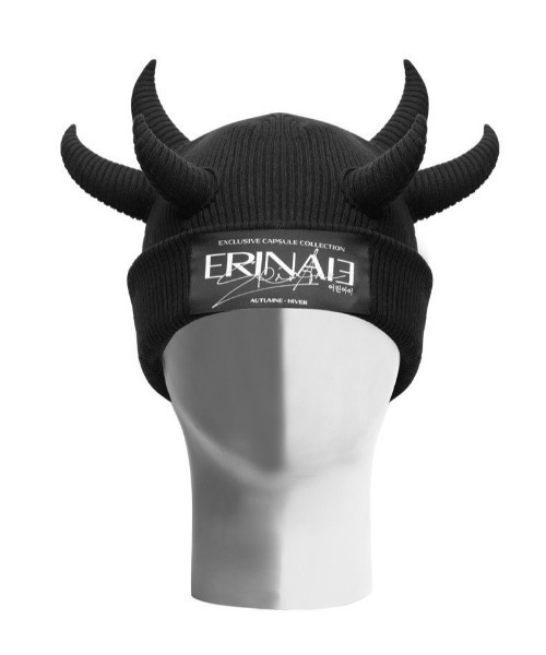 E RIN AI E（オリンアイ）の「【E RIN AI E】EVIL（ニットキャップ/ビーニー・メンズ・ブラック・ONE SIZE）」の7枚目の写真