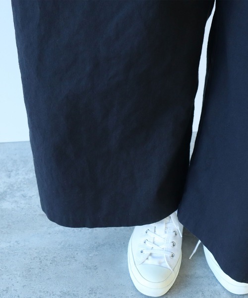 bulle de savon（ビュルデサボン）の「リネン/コットン ナチュラルトリプルワッシャー frill オールインワン（つなぎ/オールインワン・レディース・ブラック・FREE）」の17枚目の写真