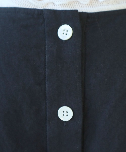 bulle de savon（ビュルデサボン）の「リネン/コットン ナチュラルトリプルワッシャー frill オールインワン（つなぎ/オールインワン・レディース・ブラック・FREE）」の19枚目の写真