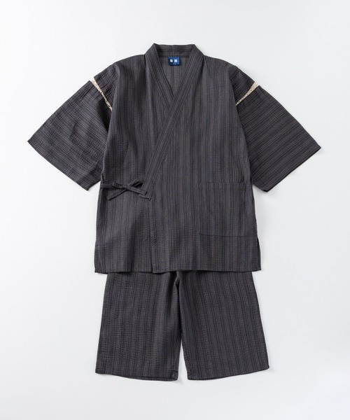 縞しじら織り甚平 上下セット（浴衣）｜Confirm（コンファーム）の