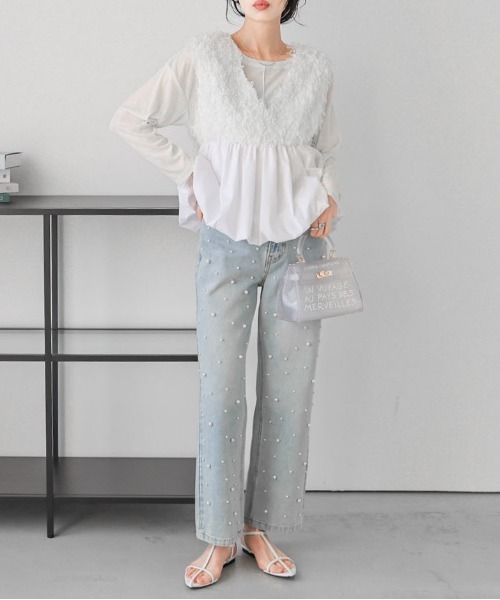 ホワイトペプラムベスト 楽天市場】【即納】【半額クーポン対象】ペプラムベスト ジレ フレア