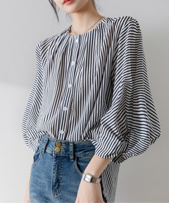 ブラウス シャツ MACRO BALLOON SHIRT/クロップドバルーンスリーブシャツ/オーバーサイズシャツ レディース G-STAR RAW ブラウス シャツ MACRO BALLOON SHIRT/クロップド