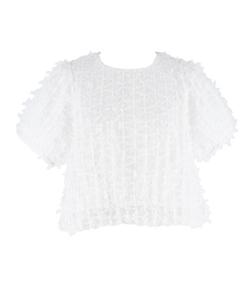 coca(coca)(コカ)の「リボンチュールブラウス(シャツ/ブラウス・レディース・ホワイト/ブラック・S/L/M)」の14枚目の写真