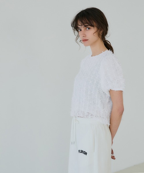 coca(coca)(コカ)の「リボンチュールブラウス(シャツ/ブラウス・レディース・ホワイト/ブラック・S/L/M)」の17枚目の写真