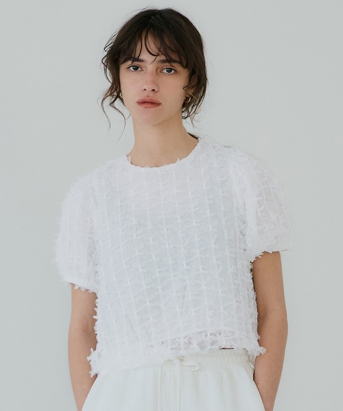 coca(coca)(コカ)の「リボンチュールブラウス(シャツ/ブラウス・レディース・ホワイト/ブラック・S/L/M)」の18枚目の写真