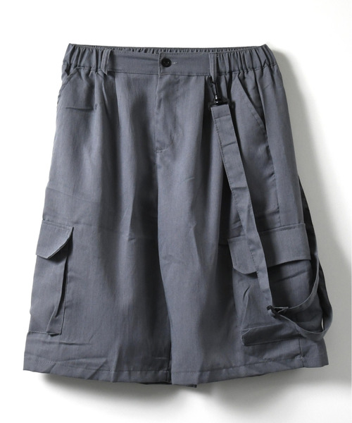 neos(ネオス)の「【neos】ルーズシルエット サスペンダー フラップポケット カーゴ ハーフ スラックス パンツ(スラックス・メンズ・ブラック/グレー・MEDIUM/LARGE/X-LARGE)」の16枚目の写真