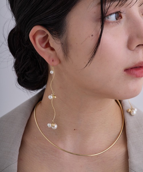 CALIN STANDARD(カリンスタンダード)の「◆◆金属アレルギー対応◆◆〈ecru〉スウィングパールピアス(ピアス(両耳用)・レディース・ゴールド・FREE)」の6枚目の写真