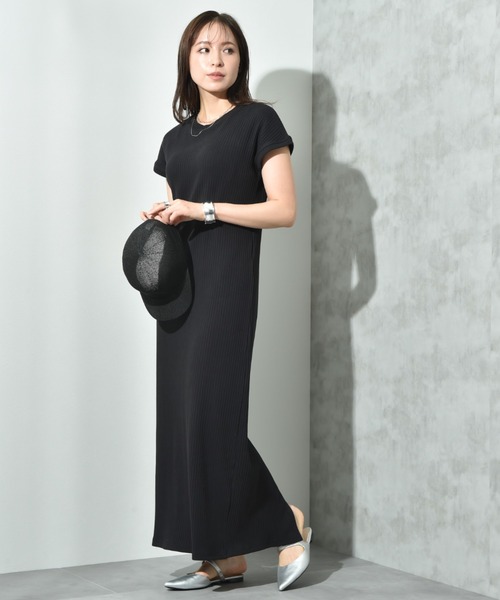 INTERPLANET(インタープラネット)の「【CLOCHE】カップ付リブカットソーワンピース(ワンピース・レディース・オートミール/ブラック/チャコールグレー・FREE)」の6枚目の写真