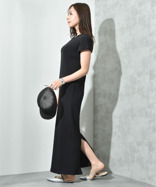 INTERPLANET(インタープラネット)の「【CLOCHE】カップ付リブカットソーワンピース(ワンピース・レディース・オートミール/ブラック/チャコールグレー・FREE)」の7枚目の写真