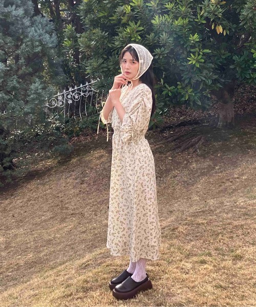 未使用✨アズノゥアズ　25AW インド綿　ロングワンピース　大きいサイズ3 AS KNOW AS（アズノゥアズ） ワンピース ゆったり楽ちん ラグラン