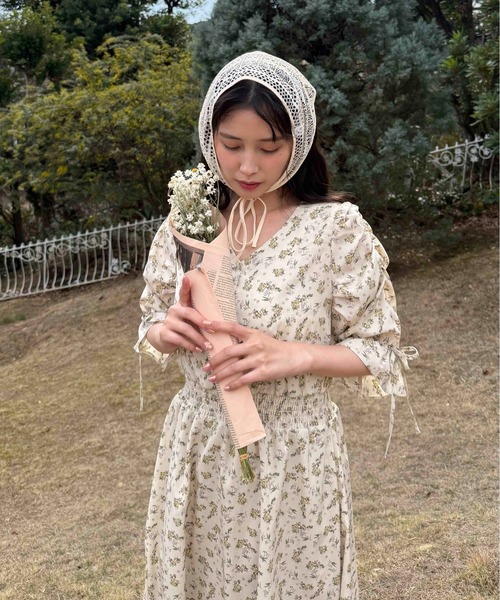 AS KNOW AS plus(アズノゥアズプラス)の「●リボンとキラ釦5分袖ワンピース(ワンピース・レディース・ブラック系/アイボリー系/ピンク系/ブラック/ブルーグレー/ブルー系その他/ブラック系1/アイボリー系1/ブラック系その他・FREE)」の15枚目の写真