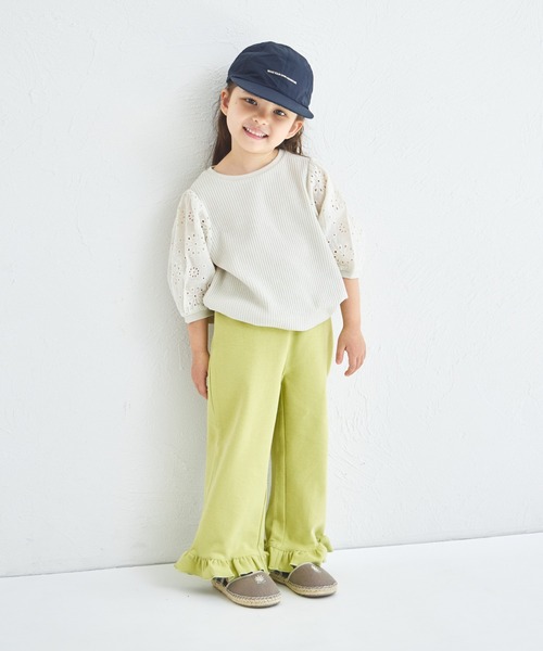 pairmanon(ペアマノン)の「ストレッチ素材 裾フリル パンツ(その他パンツ・キッズ・ピンク/ドット/ベージュ/グリーン系その他/ブラック・140/110/120/100/150/90/130)」の16枚目の写真