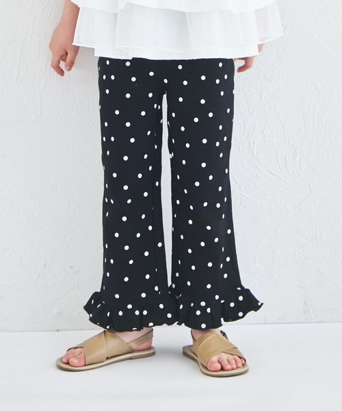 pairmanon(ペアマノン)の「ストレッチ素材 裾フリル パンツ(その他パンツ・キッズ・ピンク/ドット/ベージュ/グリーン系その他/ブラック・140/110/120/100/150/90/130)」の21枚目の写真
