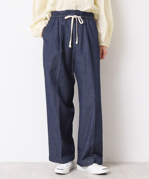 Dessin（デッサン）の「【ウエストゴム・洗える】リネンブレンドデニム調イージーパンツ（XS～L）（その他パンツ・レディース・ライトブルー/ブルー/ネイビー・02/01/00/03）」の14枚目の写真