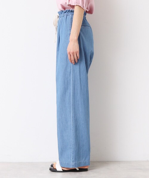 Dessin（デッサン）の「【ウエストゴム・洗える】リネンブレンドデニム調イージーパンツ（XS～L）（その他パンツ・レディース・ライトブルー/ブルー/ネイビー・02/01/00/03）」の19枚目の写真