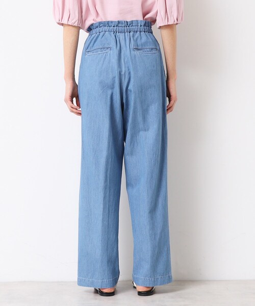 Dessin（デッサン）の「【ウエストゴム・洗える】リネンブレンドデニム調イージーパンツ（XS～L）（その他パンツ・レディース・ライトブルー/ブルー/ネイビー・02/01/00/03）」の20枚目の写真