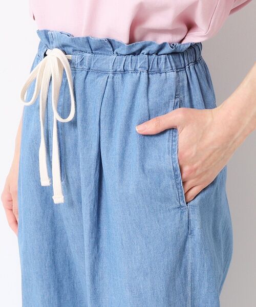 Dessin（デッサン）の「【ウエストゴム・洗える】リネンブレンドデニム調イージーパンツ（XS～L）（その他パンツ・レディース・ライトブルー/ブルー/ネイビー・02/01/00/03）」の22枚目の写真