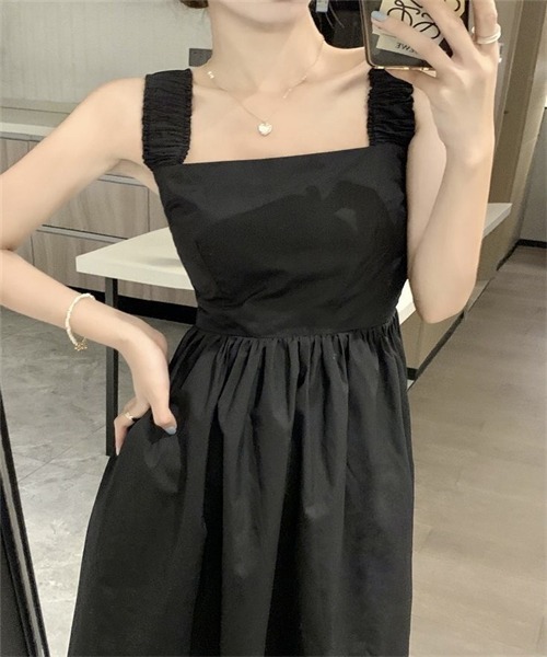 FREE STYLISTS(フリー スタイリスト)の「Aラインキャミワンピース(ワンピース・レディース・ブラック/ホワイト/ライトグリーン・M/L)」の13枚目の写真
