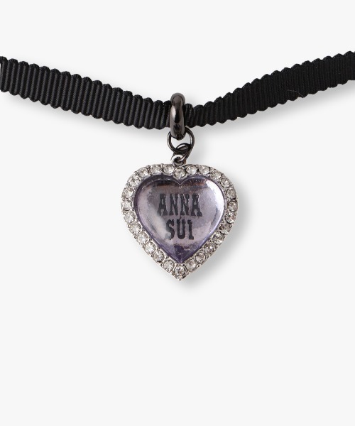 ANNA SUI（アナスイ）の「ハートモチーフ チョーカー（チョーカー・レディース・パープル・FREE）」の2枚目の写真