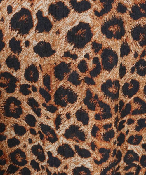 CAMBIO(カンビオ)の「ms6056-Leopard and Dobby Jacquard Fly Front 3-4 Sleeve Shirts 七分袖シャツ(シャツ/ブラウス・メンズ・キャメル/チャコール・S/M/L)」の18枚目の写真
