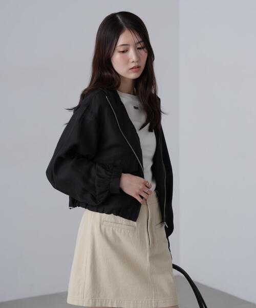 FREE'S MART（フリーズマート）の「◆シアーブルゾン（ブルゾン・レディース・ホワイト/ブルー/ブラック・FREE）」の7枚目の写真