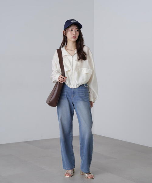 FREE'S MART（フリーズマート）の「◆シアーブルゾン（ブルゾン・レディース・ホワイト/ブルー/ブラック・FREE）」の18枚目の写真