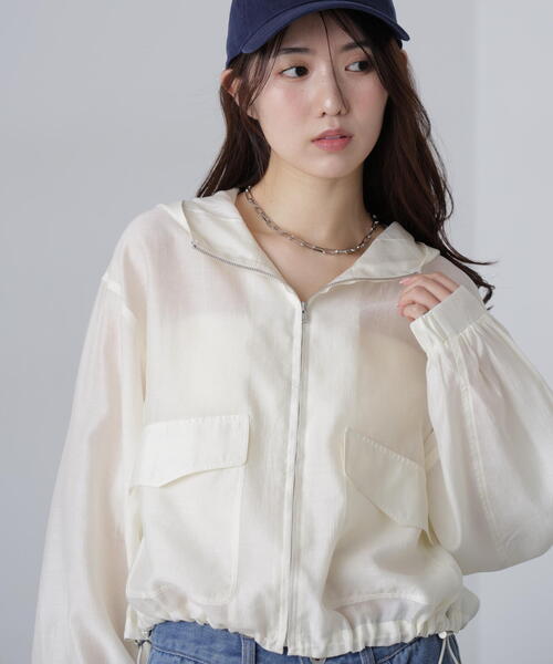 FREE'S MART（フリーズマート）の「◆シアーブルゾン（ブルゾン・レディース・ホワイト/ブルー/ブラック・FREE）」の22枚目の写真