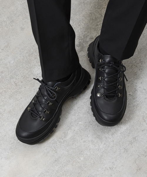 PADRONE(パドローネ)の「PADRONE パドローネ / TREKKING SHOES with 884C Vibram ビブラムソールトレッキングシューズ 日本製 / PU8840-2007(ブーツ・メンズ・ブラック・42/41/40/43)」の9枚目の写真