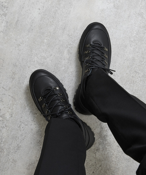 PADRONE(パドローネ)の「PADRONE パドローネ / TREKKING SHOES with 884C Vibram ビブラムソールトレッキングシューズ 日本製 / PU8840-2007(ブーツ・メンズ・ブラック・42/41/40/43)」の8枚目の写真