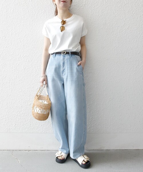 SHIPS any(シップス エニィ)の「SHIPS any:〈洗濯機可能〉PREPPY ロゴ プリント フレンチスリーブ TEE(Tシャツ/カットソー・レディース・ベージュ/ブラウン/ホワイト系1/ホワイト系2/ホワイト系3・ONE SIZE)」の14枚目の写真