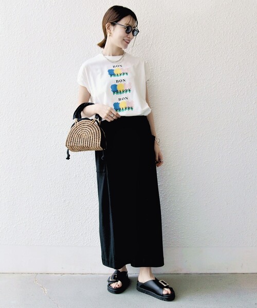SHIPS any(シップス エニィ)の「SHIPS any:〈洗濯機可能〉PREPPY ロゴ プリント フレンチスリーブ TEE(Tシャツ/カットソー・レディース・ベージュ/ブラウン/ホワイト系1/ホワイト系2/ホワイト系3・ONE SIZE)」の21枚目の写真