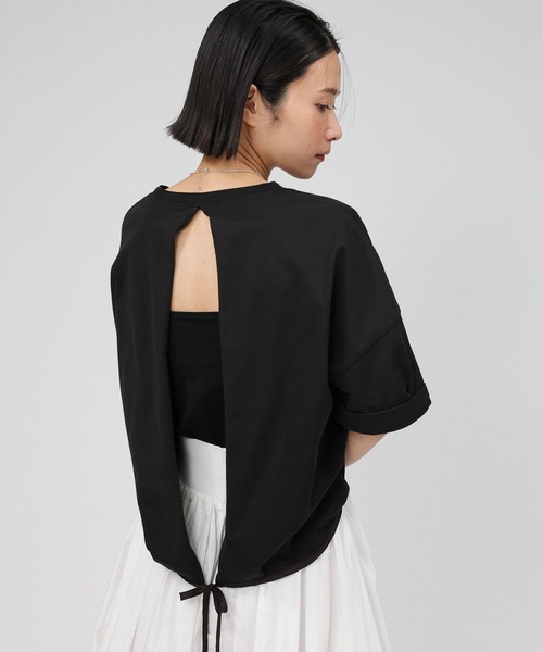 BABYLONE(バビロン)の「バックオープンカットソー(Tシャツ/カットソー・レディース・ホワイト/ブラウン/ブラック・フリー)」の22枚目の写真