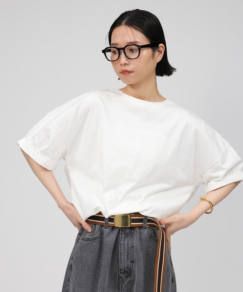 BABYLONE バックオープン　ホワイト　Tシャツ セール】バックオープンカットソー（Tシャツ/カットソー