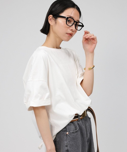 BABYLONE(バビロン)の「バックオープンカットソー(Tシャツ/カットソー・レディース・ホワイト/ブラウン/ブラック・フリー)」の5枚目の写真