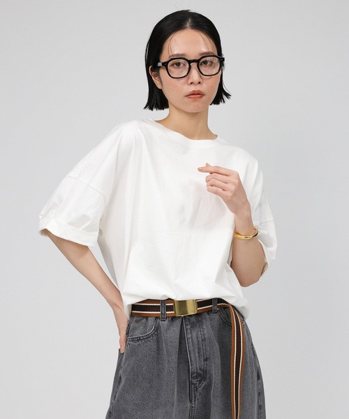 BABYLONE(バビロン)の「バックオープンカットソー(Tシャツ/カットソー・レディース・ホワイト/ブラウン/ブラック・フリー)」の6枚目の写真