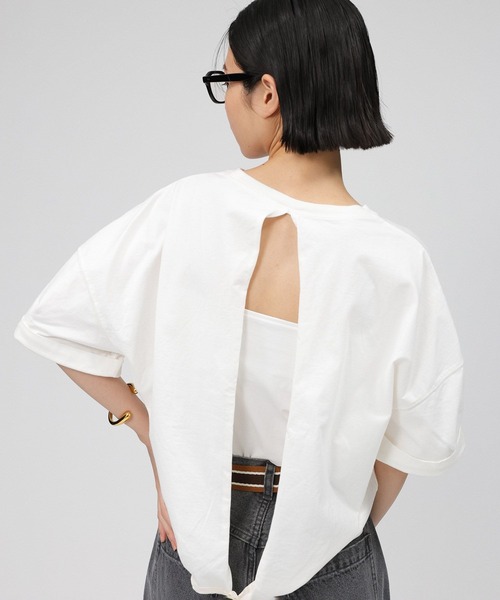 BABYLONE(バビロン)の「バックオープンカットソー(Tシャツ/カットソー・レディース・ホワイト/ブラウン/ブラック・フリー)」の10枚目の写真