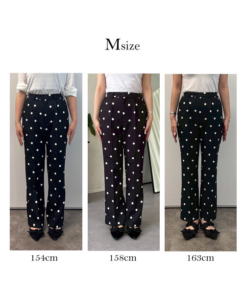 prose verse（プロズヴェール）の「センタープレスドットフレアパンツ（その他パンツ・レディース・ブラック系その他・MEDIUM/LARGE/PM/PL/TM/TL）」の2枚目の写真