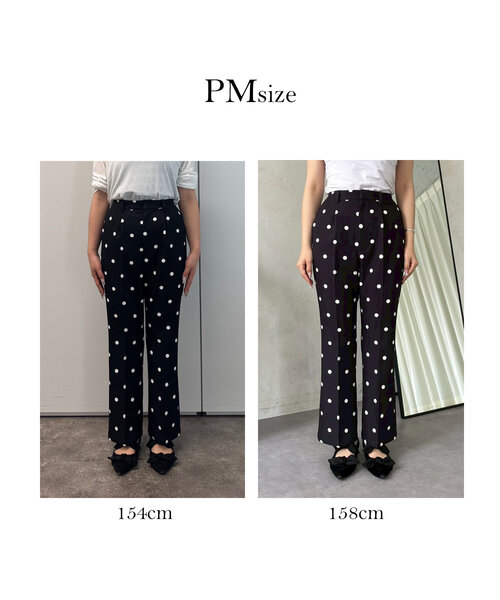 prose verse（プロズヴェール）の「センタープレスドットフレアパンツ（その他パンツ・レディース・ブラック系その他・MEDIUM/LARGE/PM/PL/TM/TL）」の4枚目の写真