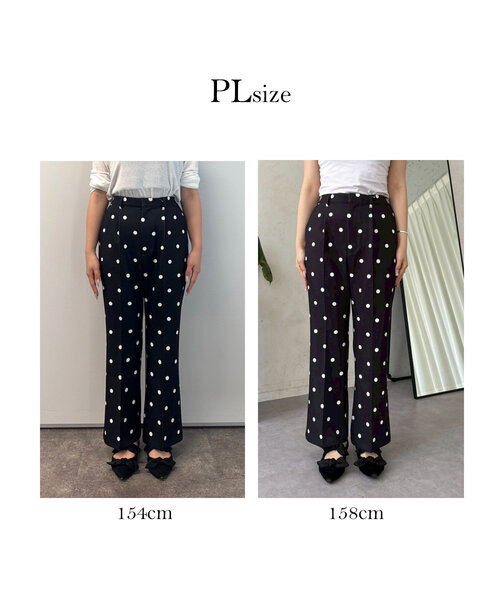 prose verse（プロズヴェール）の「センタープレスドットフレアパンツ（その他パンツ・レディース・ブラック系その他・MEDIUM/LARGE/PM/PL/TM/TL）」の5枚目の写真