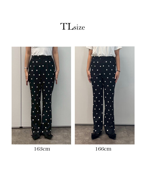 prose verse（プロズヴェール）の「センタープレスドットフレアパンツ（その他パンツ・レディース・ブラック系その他・MEDIUM/LARGE/PM/PL/TM/TL）」の7枚目の写真