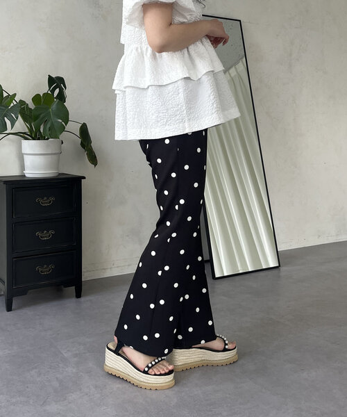 prose verse（プロズヴェール）の「センタープレスドットフレアパンツ（その他パンツ・レディース・ブラック系その他・MEDIUM/LARGE/PM/PL/TM/TL）」の13枚目の写真