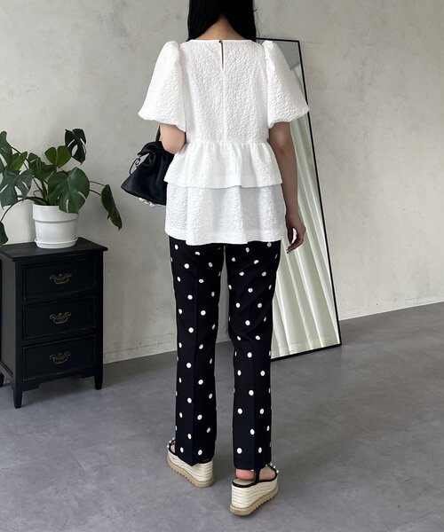 prose verse（プロズヴェール）の「センタープレスドットフレアパンツ（その他パンツ・レディース・ブラック系その他・MEDIUM/LARGE/PM/PL/TM/TL）」の18枚目の写真