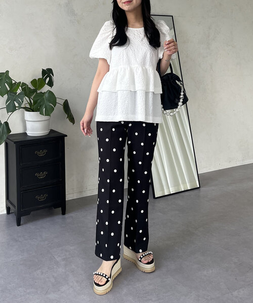 prose verse（プロズヴェール）の「センタープレスドットフレアパンツ（その他パンツ・レディース・ブラック系その他・MEDIUM/LARGE/PM/PL/TM/TL）」の20枚目の写真